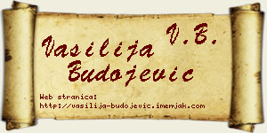 Vasilija Budojević vizit kartica